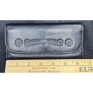 Chrome Hearts Glasses Sunglasses Soft Case Black Leather